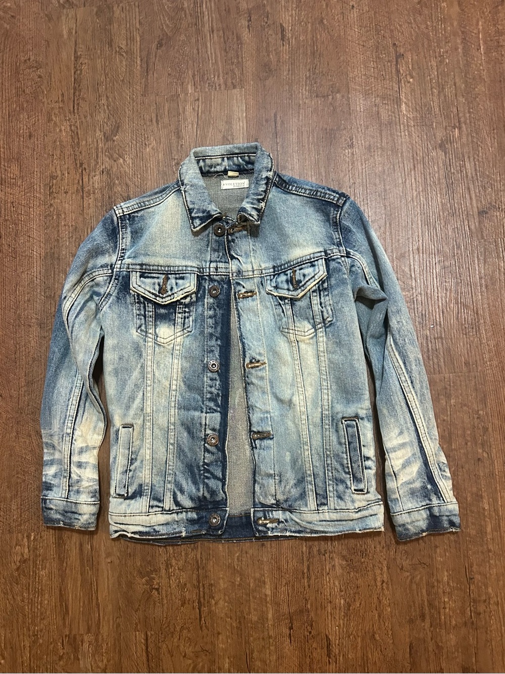 Kids Light Blue Washed Denim Jacket